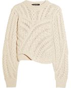 Isabel Marant Versus Cableknit Wool Sweater - Lyst