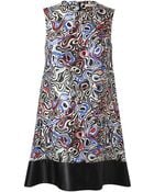 Balenciaga Abstract Circular Printed Silkblend Dress - Lyst