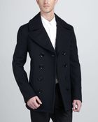 Burberry Brit Short Pea Coat - Lyst