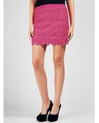 Ella Moss Scallop Mini Skirt - Lyst