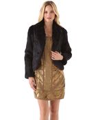 Haute Hippie Short Rabbit Fur Jacket - Lyst