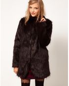 ASOS Collection Asos Longline Fur Coat - Lyst