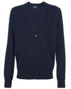 Emporio Armani V-Neck Cardigan - Lyst