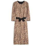 Giambattista Valli Leopard Print Bow Dress - Lyst