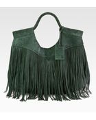 Ralph Lauren Collection Fringed Suede Hobo - Lyst