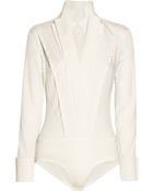 Donna Karan New York Silkblend and Stretchjersey Bodysuit - Lyst