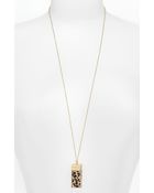 Belle Noel Leopard Suede Amulet Necklace - Lyst
