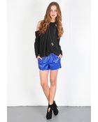Clover Canyon Leather Shorts - Lyst