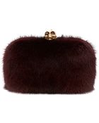 Alexander McQueen Skull Box Clutch - Lyst