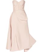 Jil Sander Madreperla Pleated Sateen Dress - Lyst
