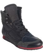 Lanvin High Top Sneaker Boot - Lyst