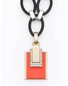 Ann Taylor Art Deco Resin Pendant - Lyst