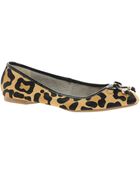 Dune Burdon Leopard Ballet Flats - Lyst