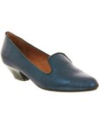 Office Britannia Reigns Blue Metallic Suede - Lyst