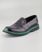 Prada Spazzolato Penny Loafer - Lyst