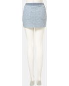 Topshop Moto Quilted Ditsy Denim Miniskirt - Lyst