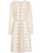 Valentino Embroidered Chantilly Lace Dress - Lyst