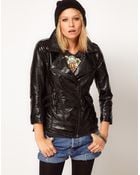 ASOS Collection Asos Hishine Pu Biker Jacket - Lyst