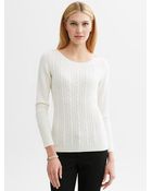Banana Republic Cashmere Cableknit Sweater - Lyst