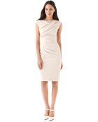Lela Rose Draped Boat Neck Dress - Lyst