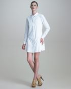 Thakoon Longsleeve Drop-waist Poplin Shirt-dress - Lyst