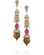 Etro Goldplated Resin and Crystal Clip Earrings - Lyst
