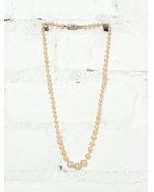 Free People Vintage Creme Costume Pearl Necklace - Lyst