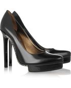 Lanvin Leather and Swarovski Crystal Pumps - Lyst