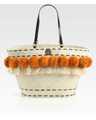 Tory Burch Beachy Norah Raffia Bucket Tote - Lyst