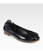 Tory Burch Reva Patent Leather Ballet Flats - Lyst