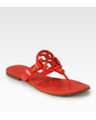 Tory Burch Miller Patent Leather Thong Sandals - Lyst