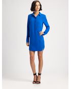 Vince Silk Shirt Dress - Lyst
