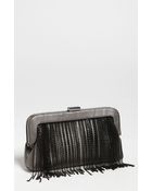Big Buddha Fringe Clutch - Lyst