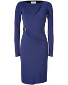 Emilio Pucci Indigo Slashed Front Dress - Lyst