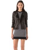 3.1 Phillip Lim Ruffle Leather Jacket - Lyst