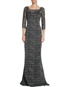 Dolce & Gabbana Floral Lace Fishtail Gown - Lyst