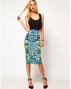 ASOS Collection Asos Pencil Skirt in Floral Print - Lyst