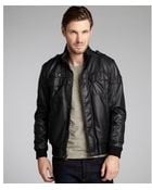 Calvin Klein Faux Leather Bomber Jacket - Lyst