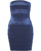 Topshop Glitter Bandage Bandeau Dress - Lyst