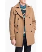 Topman Double Breasted Trench Coat - Lyst