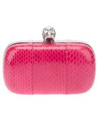Alexander McQueen Skull Box Clutch - Lyst