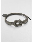 Bottega Veneta Intrecciato Leather Knot Bracelet - Lyst