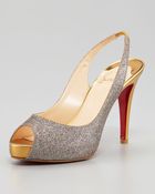 Christian Louboutin Bianca Leather Platform Pump - Lyst