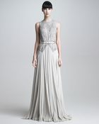 Elie Saab Beaded Bodice Gown - Lyst