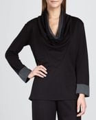 Natori Cowl Neck Lounge Top - Lyst
