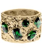 Michael Kors Textured Crystallized Bangle Golden - Lyst