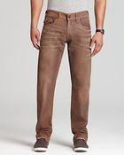 True Religion Ricky Coated Straight Fit Jeans in Brown - Lyst