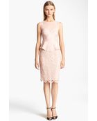 Emilio Pucci Peplum Lace Dress - Lyst