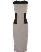 Victoria Beckham Colorblock Stretchcrepe Dress - Lyst