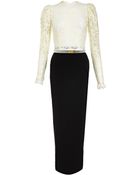 Alessandra Rich Lace Top Gown - Lyst